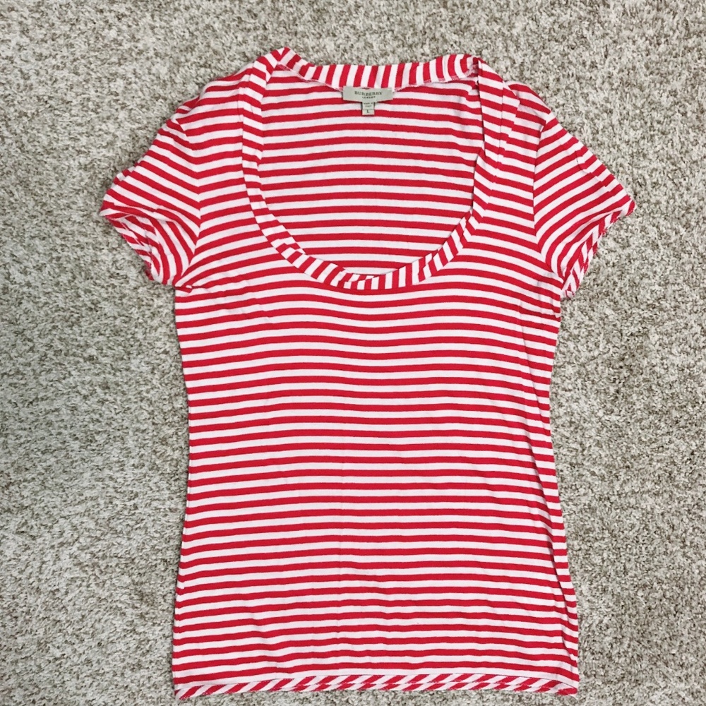 Burberry t-shirts with red stripes